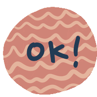 a sticker that says ok on it with waves in the background