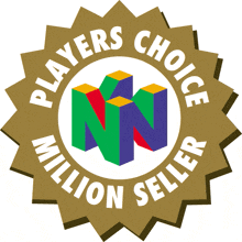 a player 's choice million seller badge with a nintendo logo