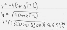 a mathematical equation is written on a piece of white paper