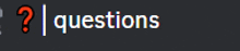 a black background with a red question mark and the words questions