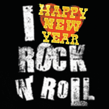 a black background with white letters that say i love rock n roll