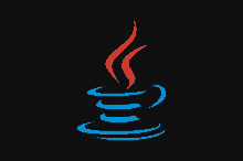 a cup of coffee with red and blue smoke coming out of it on a black background