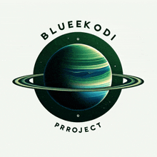 a logo for the blueekodi project with a planet in the center