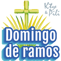 a logo that says domingo de ramos with a cross