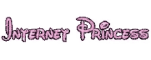 the word internet princess is written in pink letters on a white background .