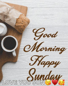 a good morning and happy sunday greeting card