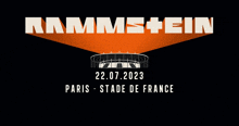 a poster for rammstein in paris france