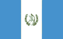 the flag of guatemala is blue and white with a wreath around it