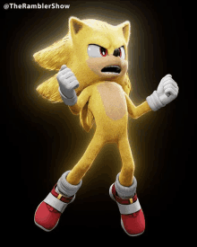 a picture of sonic the hedgehog with the words theramblershow above him