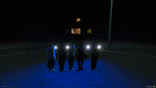 a group of people standing in front of a house with the words server profile loaded on the bottom