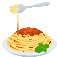 a plate of spaghetti with sauce and a fork