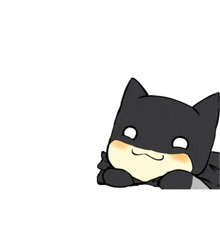 a cartoon of a cat in a batman costume