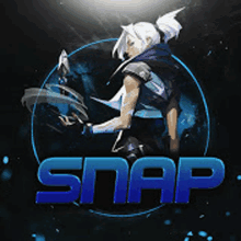 a logo for a video game called snap with a woman holding a bow and arrow