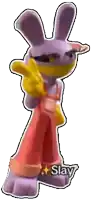 a cartoon character with the name slay written on it