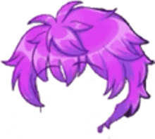 a drawing of a person 's hair with purple hair .