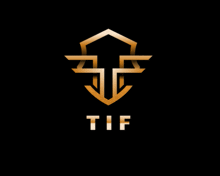 a logo with a shield and the word tif on it