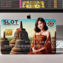 a credit card that says slot member gacor with a woman on it