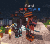 a screenshot of a minecraft game with fangi and aimsey on the screen