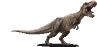 a t-rex dinosaur with its mouth open and its tongue out