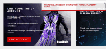 an advertisement for twitch and warframe accounts