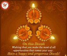 a greeting card for diwali wishing that you make the most of all opportunities