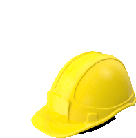 a yellow hard hat with a white background