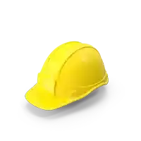 a yellow hard hat with a white background