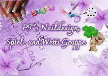 a poster for pt 's naildesignspiel-und-wetti-gruppe