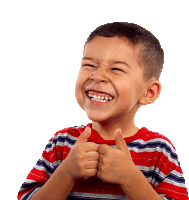 a young boy with braces on his teeth is giving a thumbs up