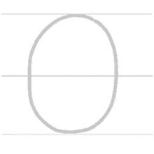 a drawing of a circle on a white background with a line going through it .