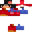 a pixel art of a person wearing a red shirt and blue pants