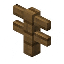 a wooden block in minecraft that looks like a tree .