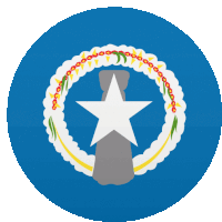 a blue circle with a white star in it