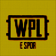 a logo for wpi esport with a yellow background