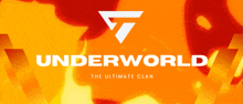 a poster for underworld the ultimate clan with an orange background