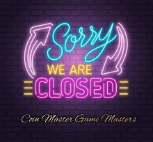 neon sign that says sorry we are closed