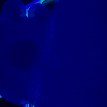 a close up of a cartoon character 's face with a m & ms logo in the background