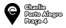 a black and white logo for charlie porto alegre praia 4