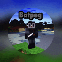 a minecraft character with the name batpeg on it