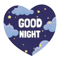 two penguins in a heart with the words good night