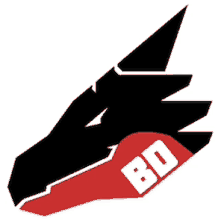 a black and red logo that says bd