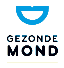 a logo for gezonde mond with a blue smiley face in the middle