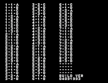 a black and white image of a row of numbers on a computer screen .