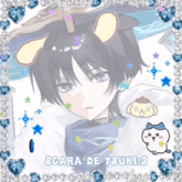 a picture of a boy with a cat ear and the words scara de tsuki 3