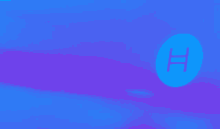 a purple and blue background with a blue circle with the letter h on it