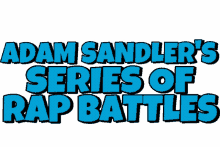 a logo for adam sandler 's series of rap battles in blue