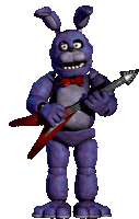 bonnie from five nights at freddy 's holding a guitar