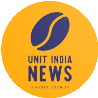 a logo for unit india news with a coffee bean on it