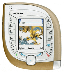 a nokia phone with a screen that says options zoom and back on it