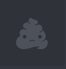 a drawing of a pile of poop with a sad face on a dark background .